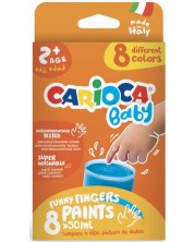 Boje za slikanje prstima Carioca Baby - 8 boja, 50ml  -1